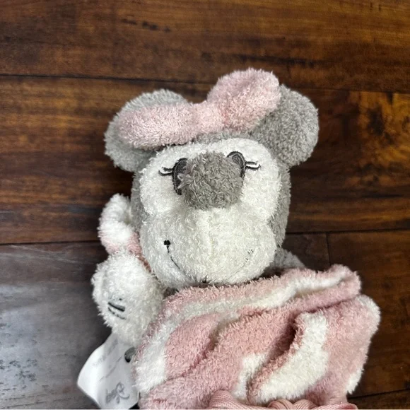 Barefoot Dreams CozyChic Vintage Minnie Mouse Buddie Blanket Dusty Rose One Size